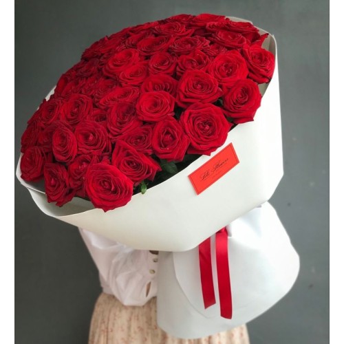 Купить на заказ Букет из 51 красной розы с доставкой в Аягозе